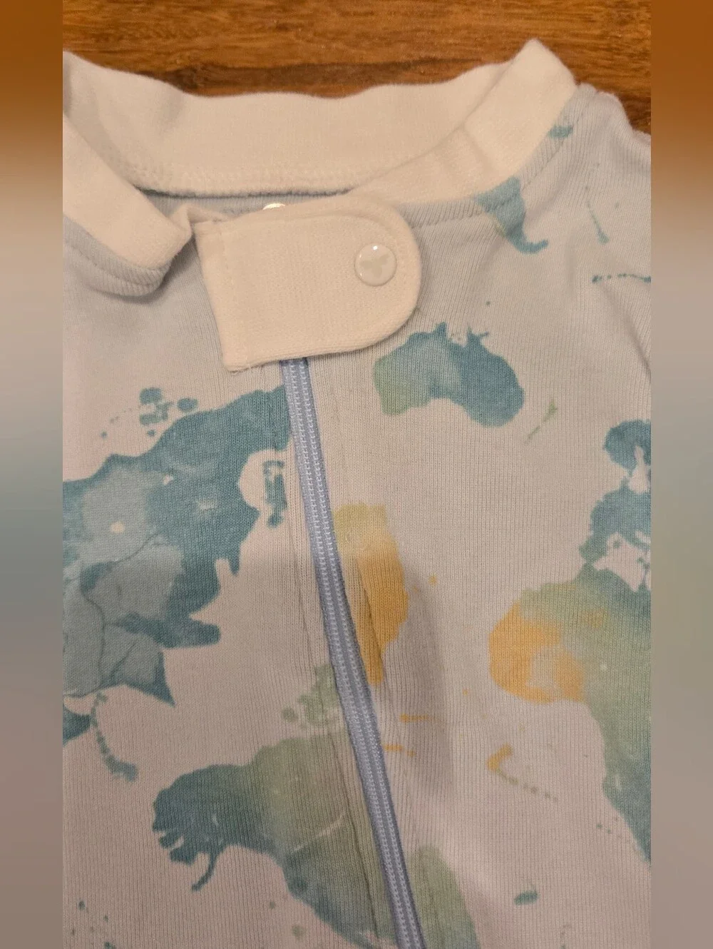 Burt's Bees Baby World Map Footie Bodysuit Pajama